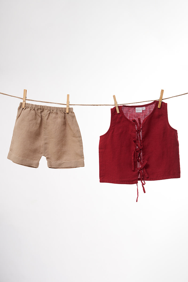 Front Opening Jhablas Set - Chi Linen