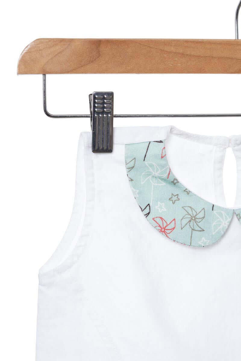 Princessline Toddlers Co-ords Set White Top & Printed shorts