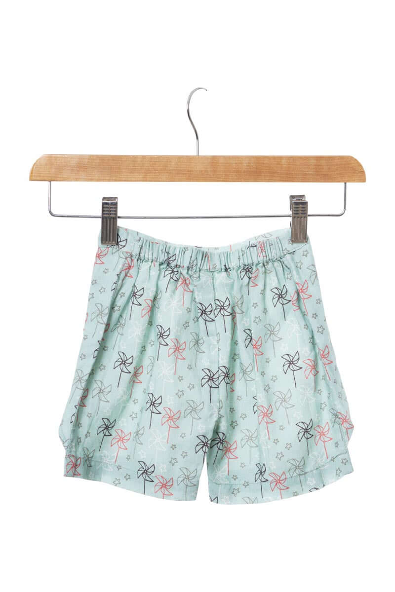 Princessline Toddlers Co-ords Set White Top & Printed shorts