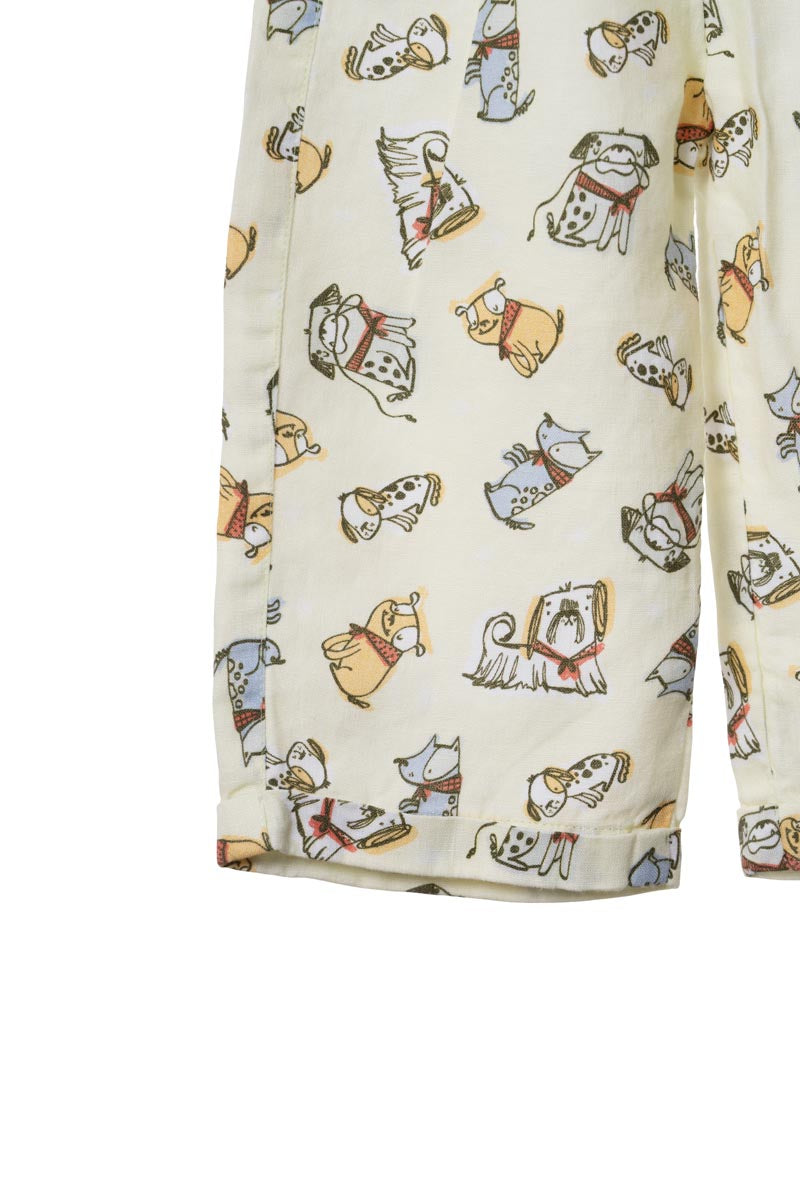 Printed 2 Colour Shirt & Trousers Set