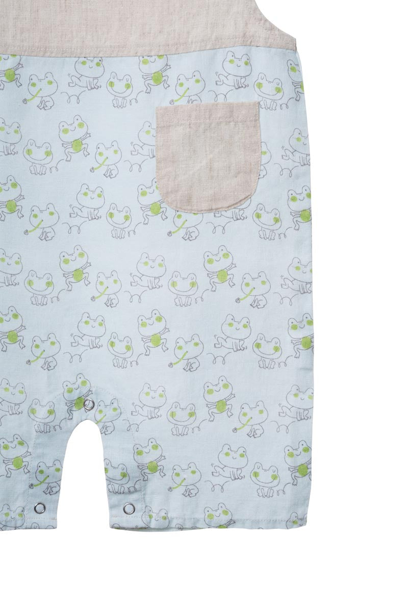 Printed Natural Yoke 2 Colour Romper