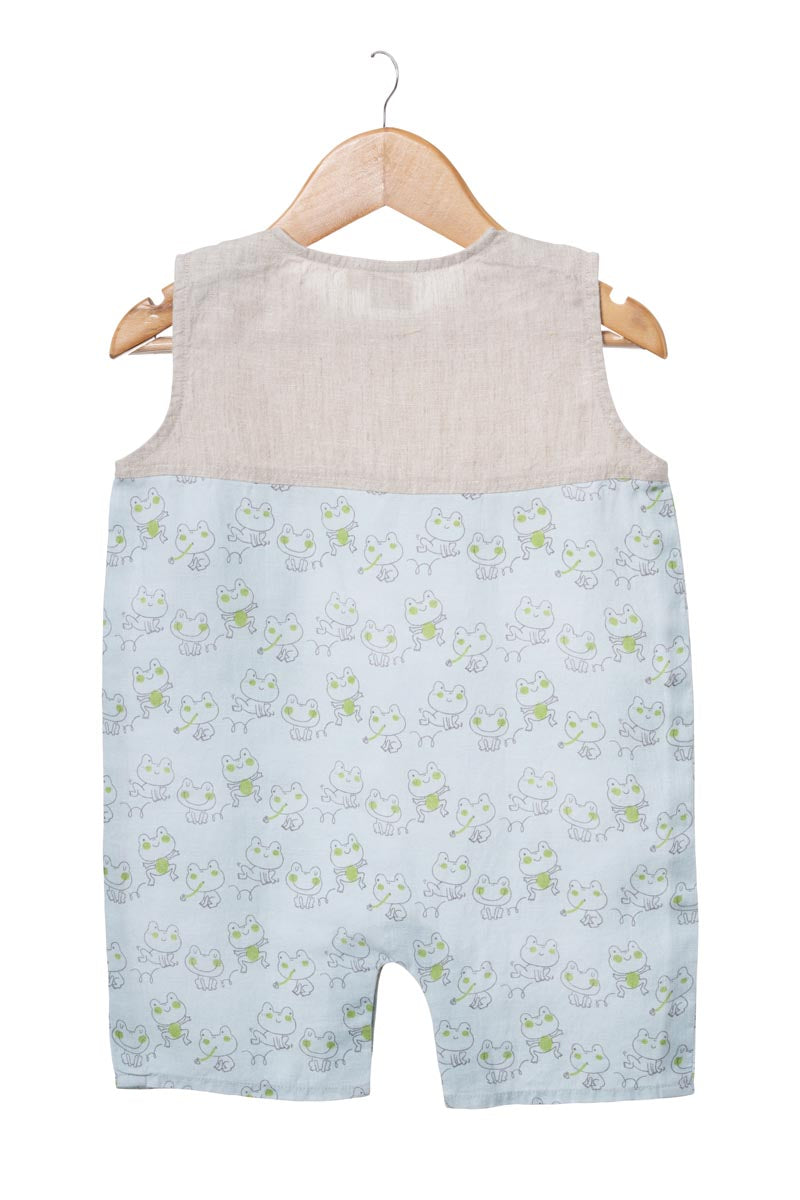Printed Natural Yoke 2 Colour Romper