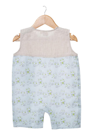 Printed Natural Yoke 2 Colour Romper