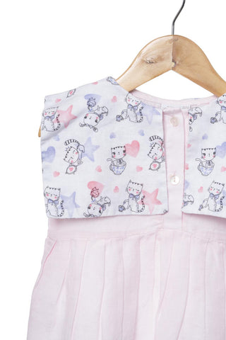 Printed Flap Collar Dress