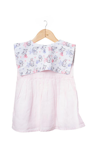 Printed Flap Collar Dress