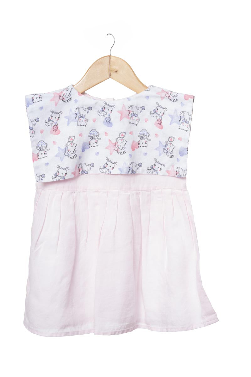 Printed Flap Collar Dress