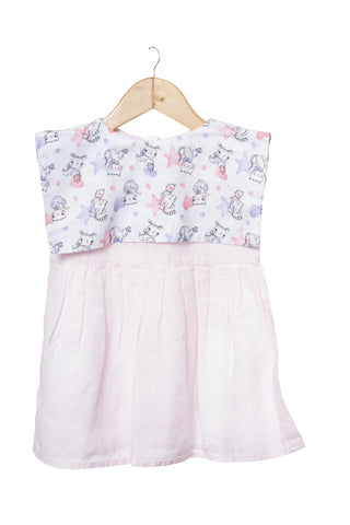 Printed Flap Collar Dress