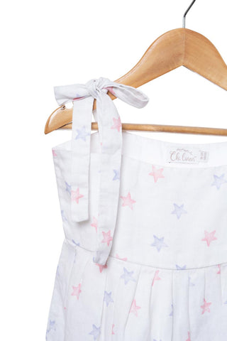 Printed Tie-Up Ribbon Dress