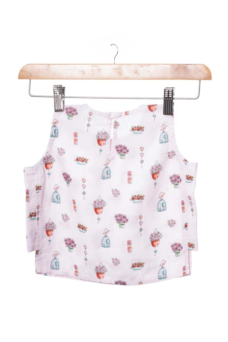 Peter pan collar top & skorts set