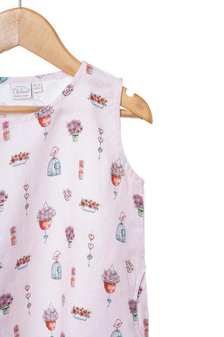 Printed One-Shoulder Tie-Up Dress