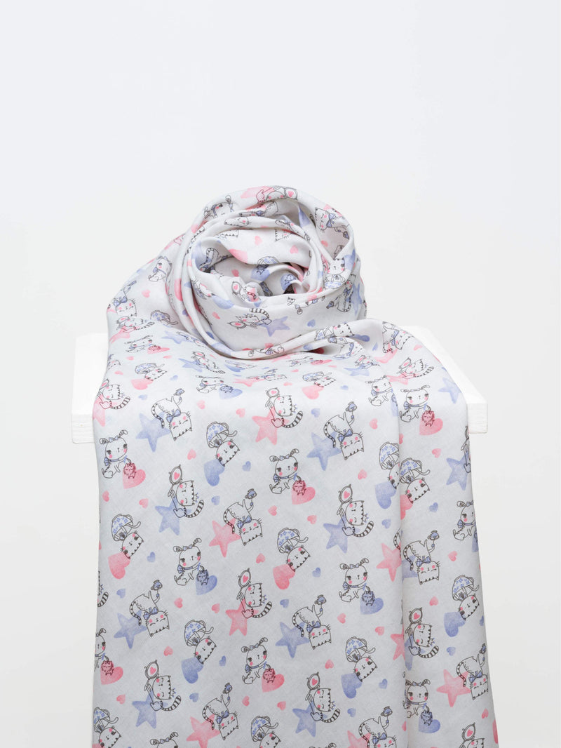 Star + Cat Printed - 44 lea x 44 lea count