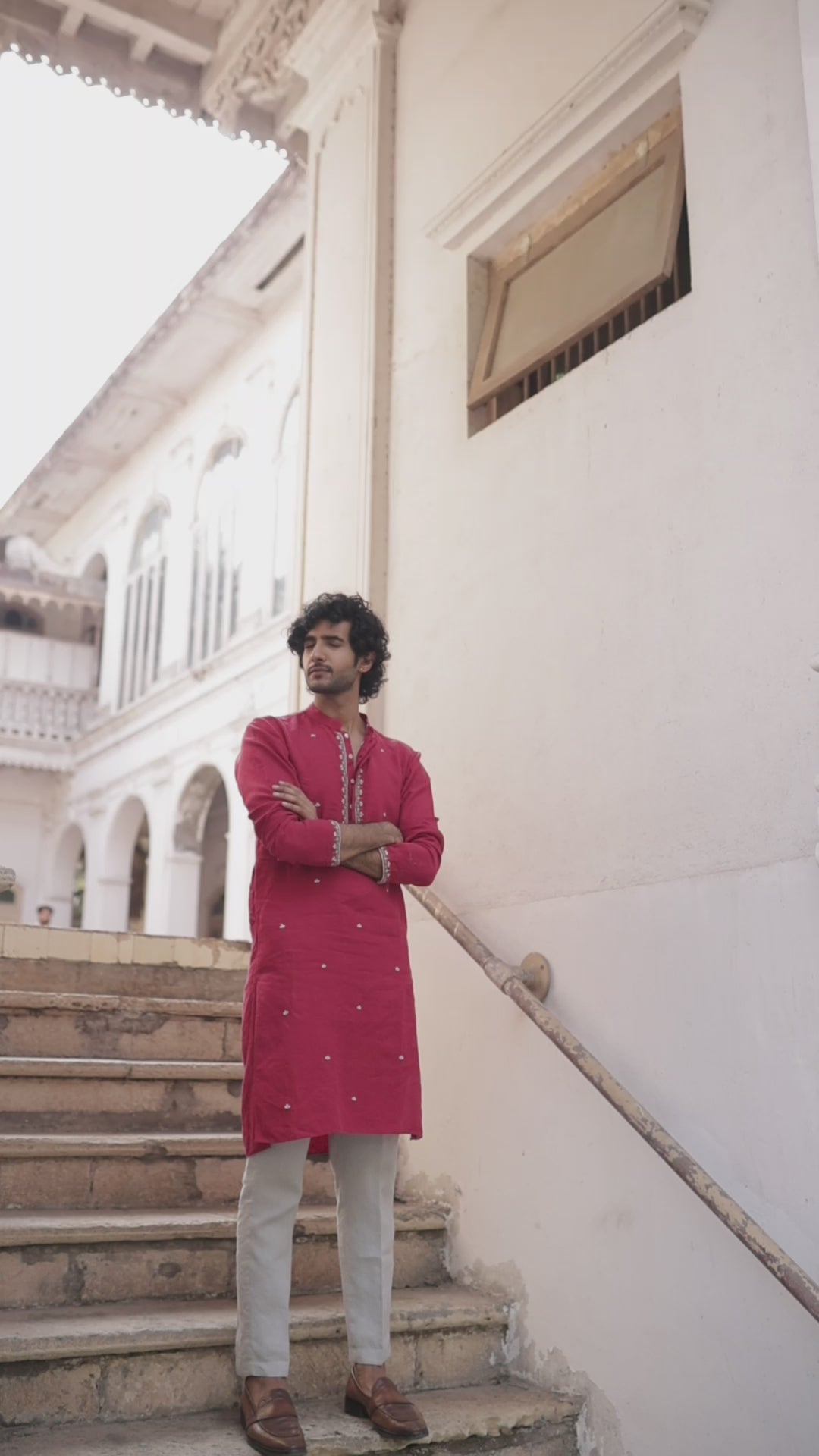 Crimson Hand Embroidered Kurta Set