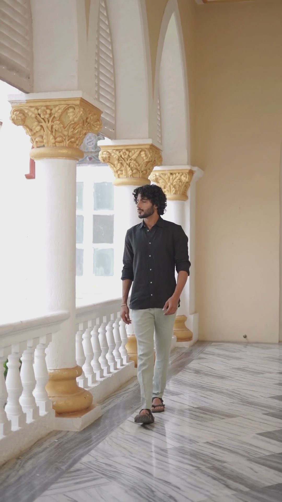 Classic Collar Black Shirt