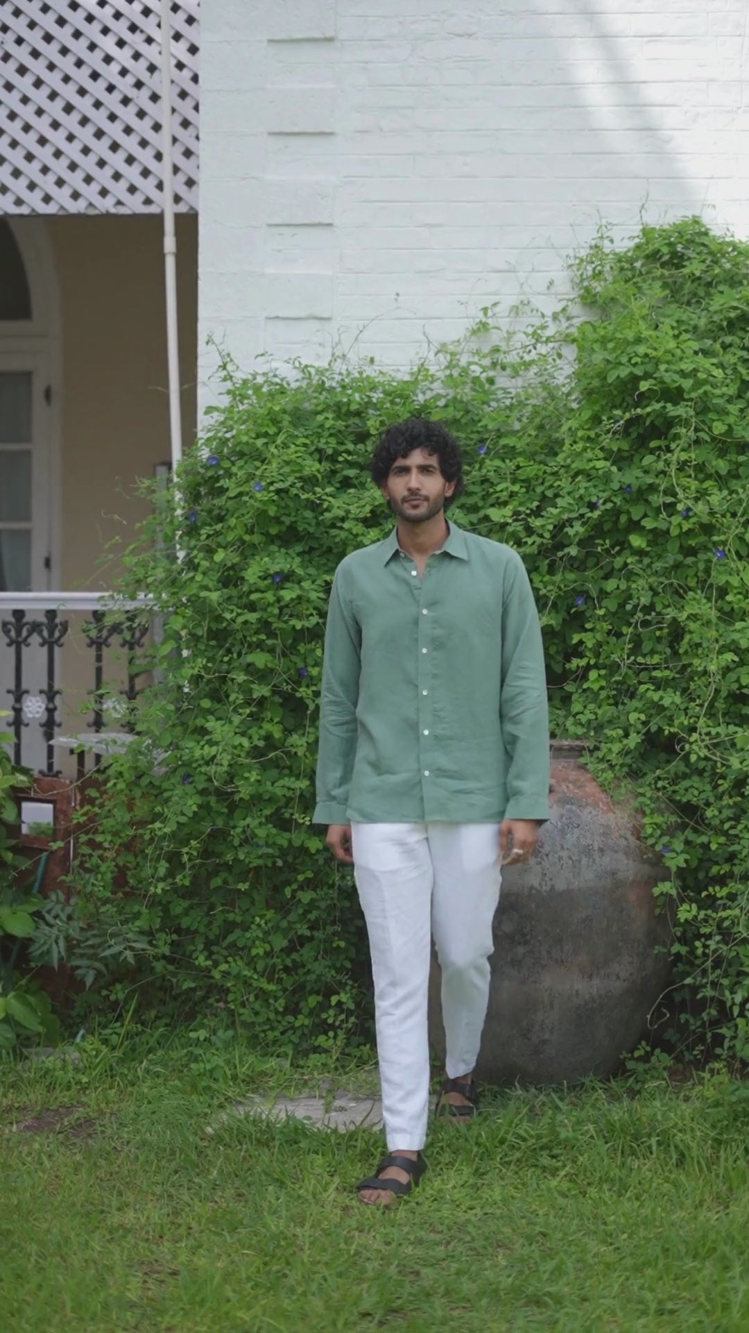 Classic Collar Fern Green Shirt