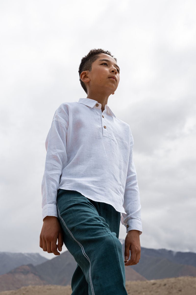 Running stitch trouser - Chi Linen