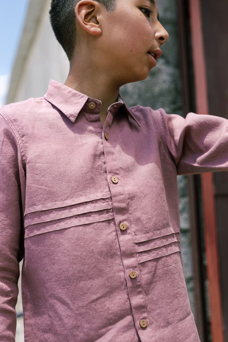 Pleated shirt & Trouser Co-ord set - Chi Linen