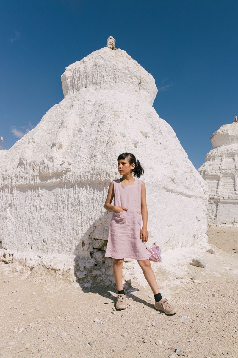 Two pocket tie up frock - Chi Linen