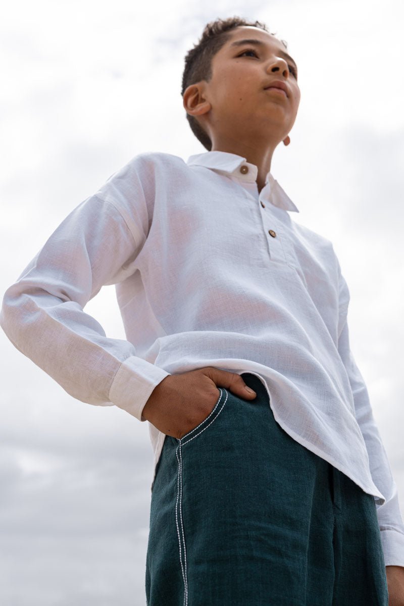 Running stitch trouser - Chi Linen