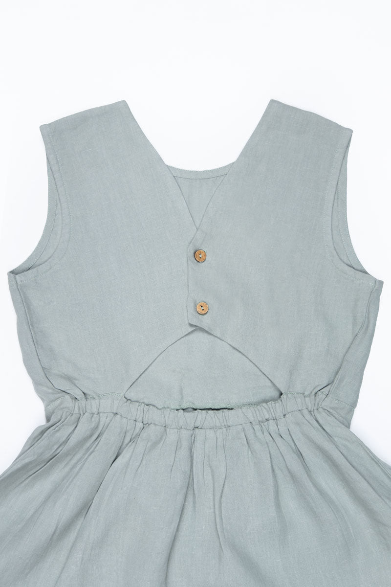 Two buttoned back opening frock