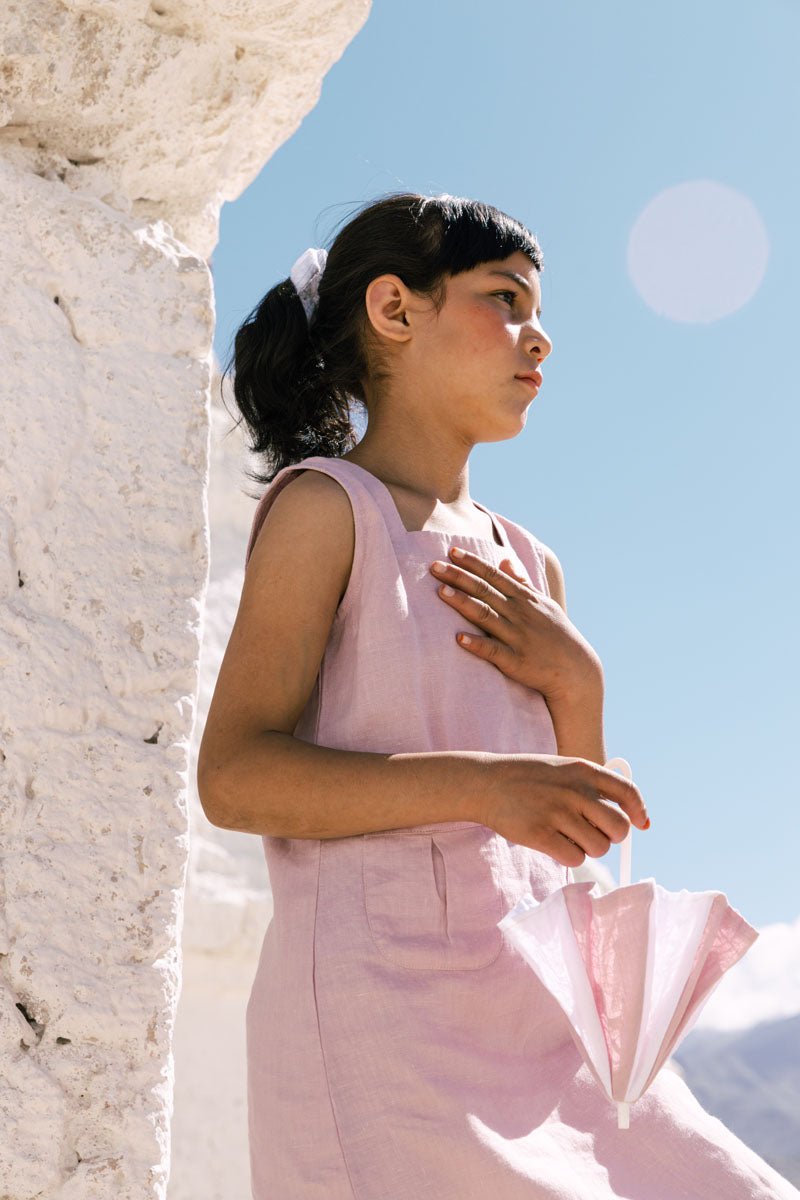 Two pocket tie up frock - Chi Linen