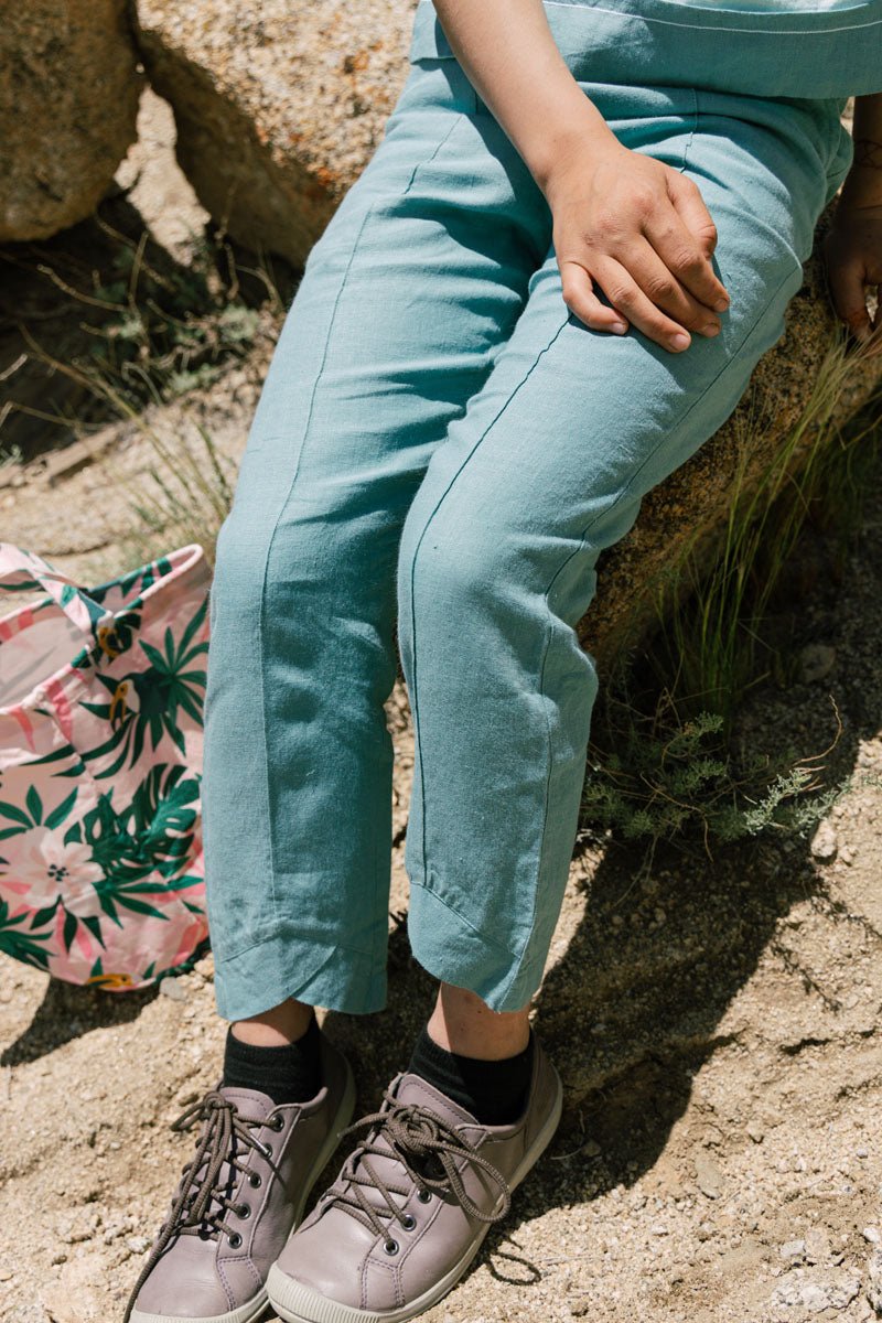 Pin tucks trouser - Chi Linen