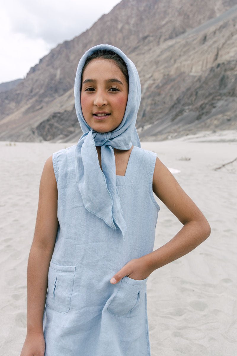 Two pocket tie up frock - Chi Linen