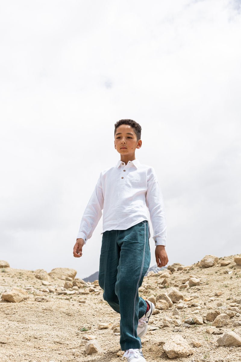 Running stitch trouser - Chi Linen