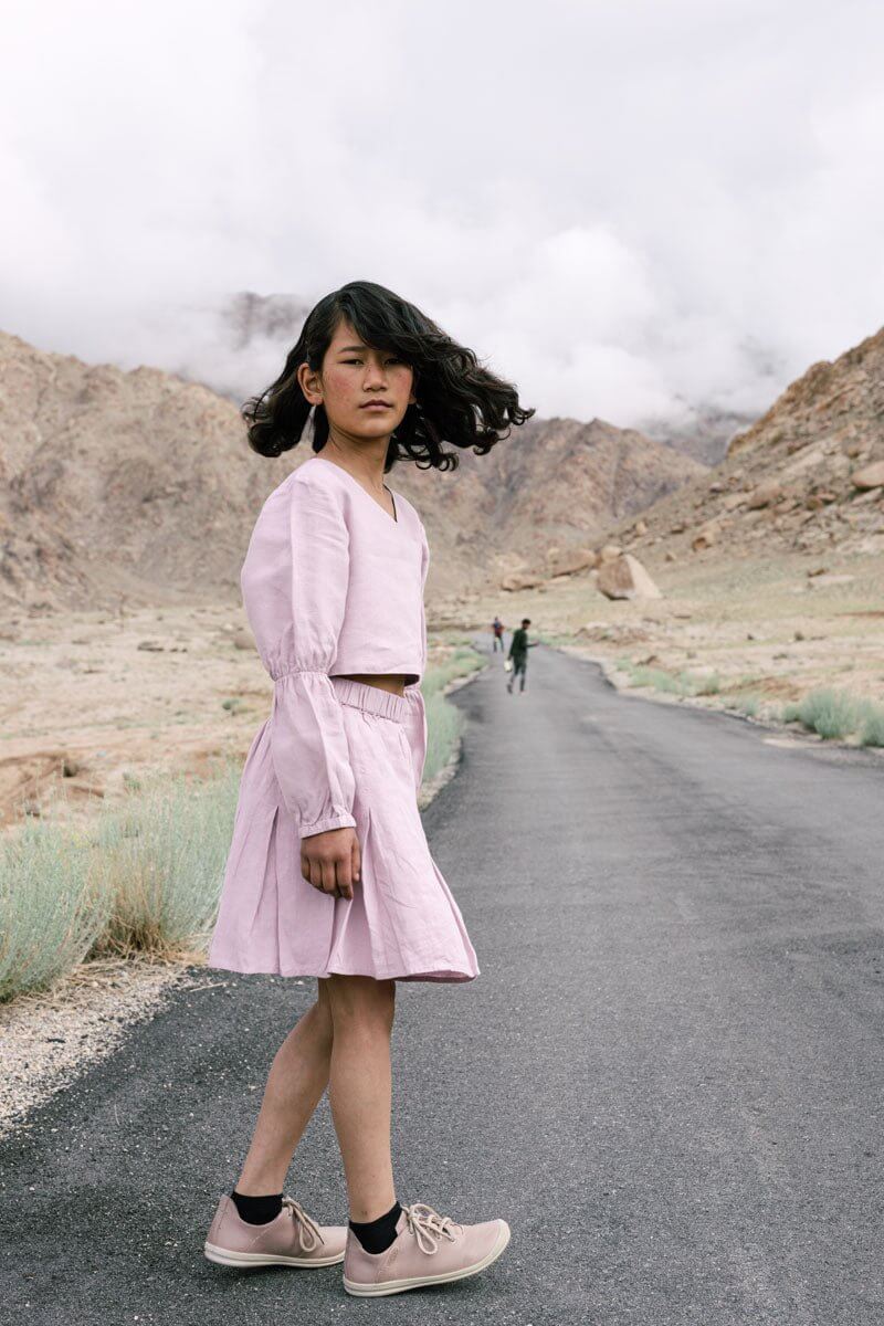 Box pleated skirt - Chi Linen