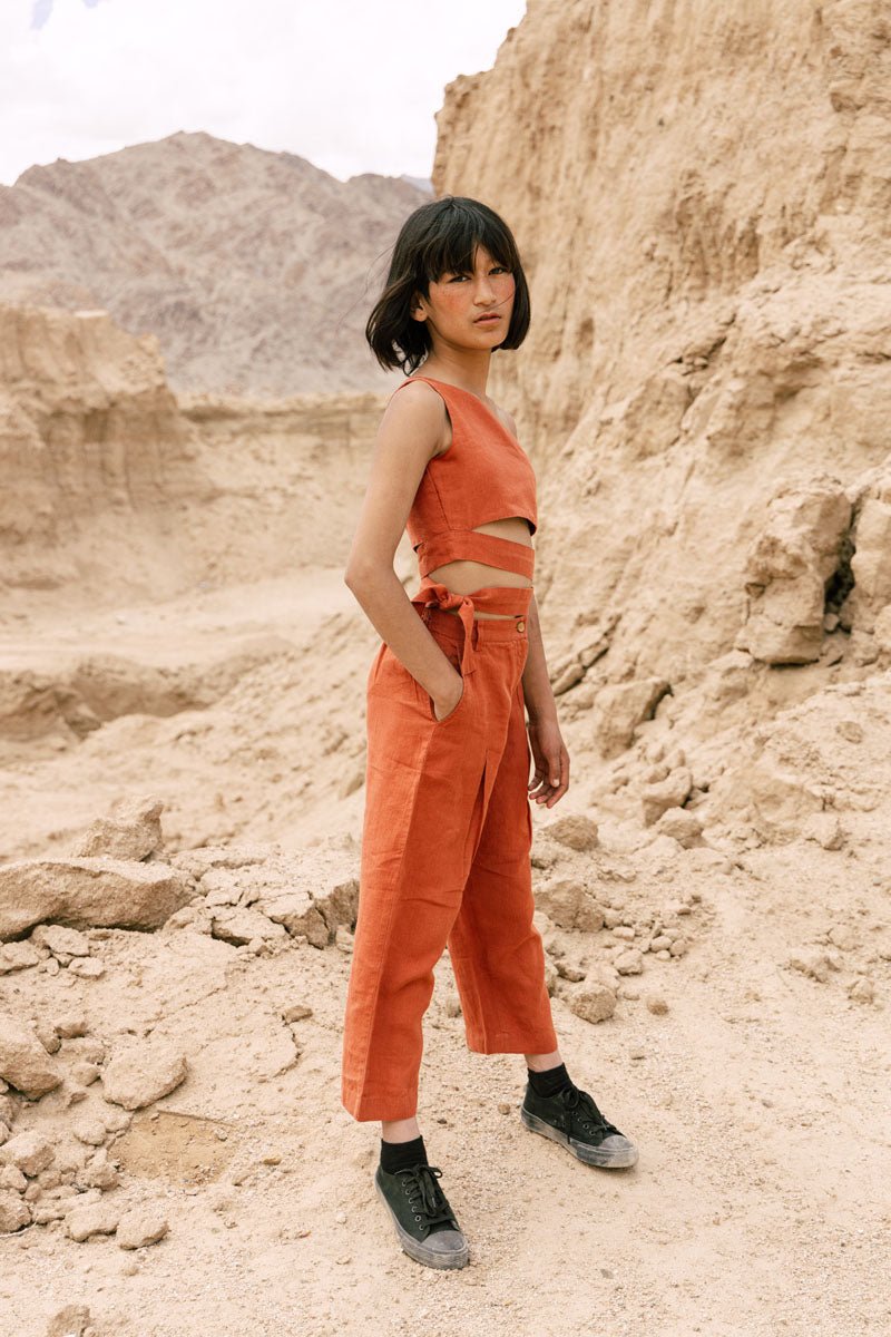 One shoulder top co-ords - Chi Linen