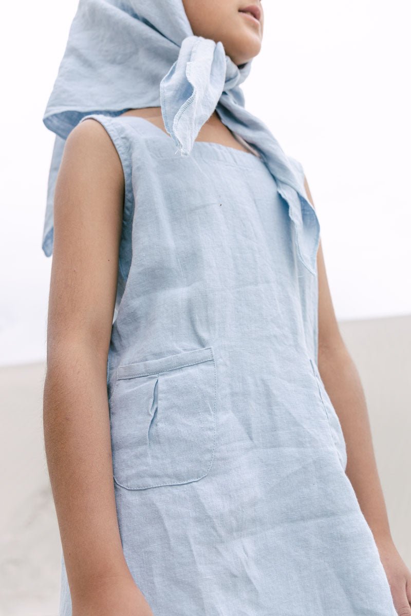 Two pocket tie up frock - Chi Linen