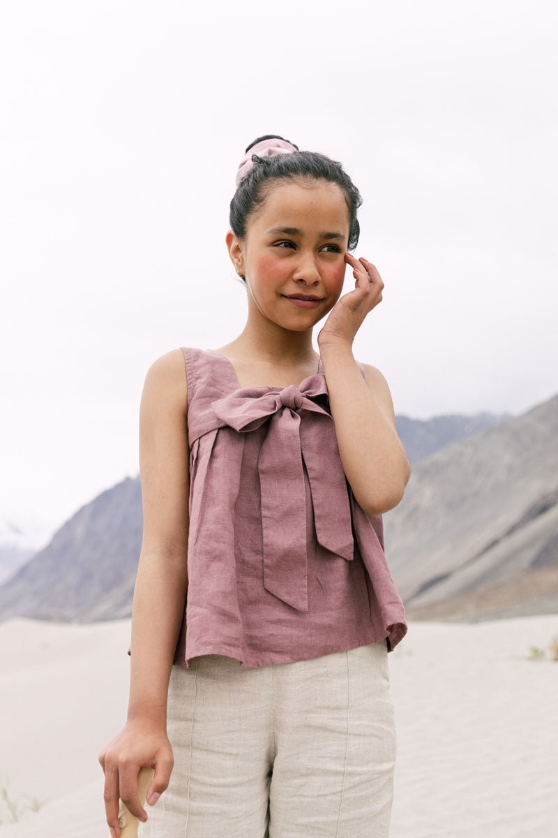 Linen Top For Girls