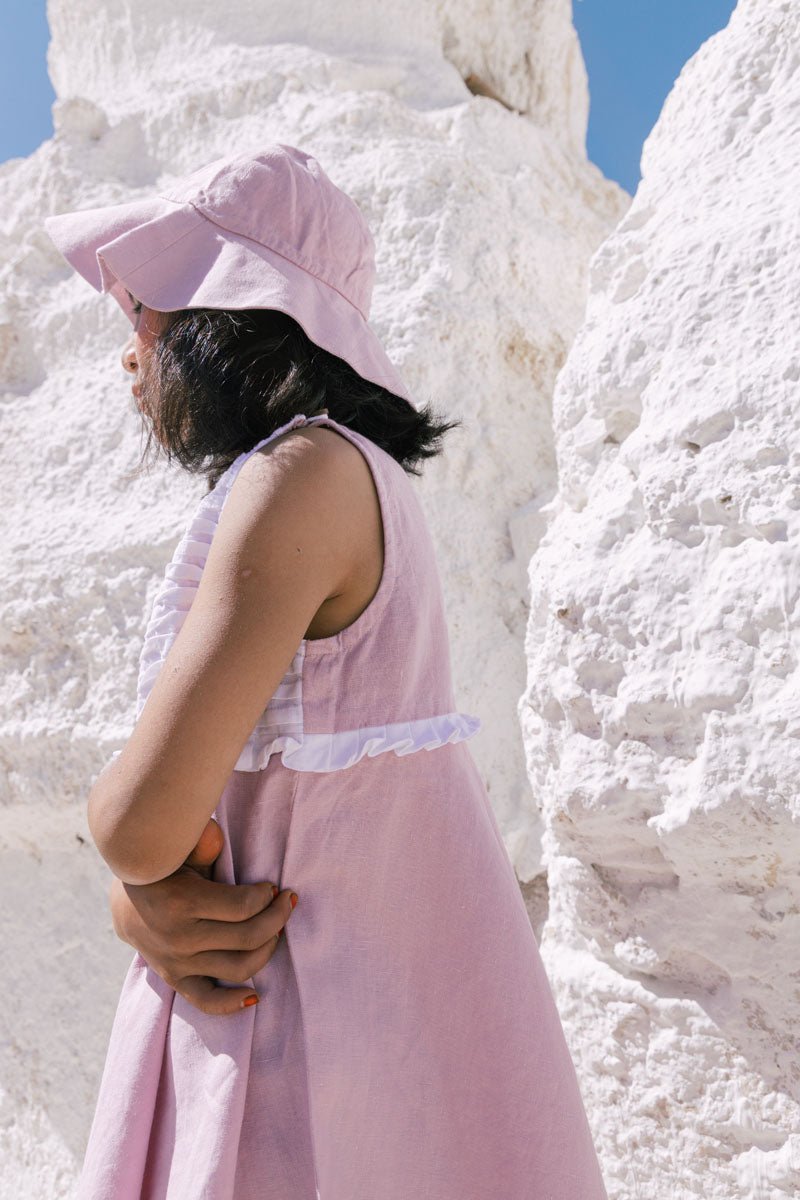Pleated yoke frock - Chi Linen