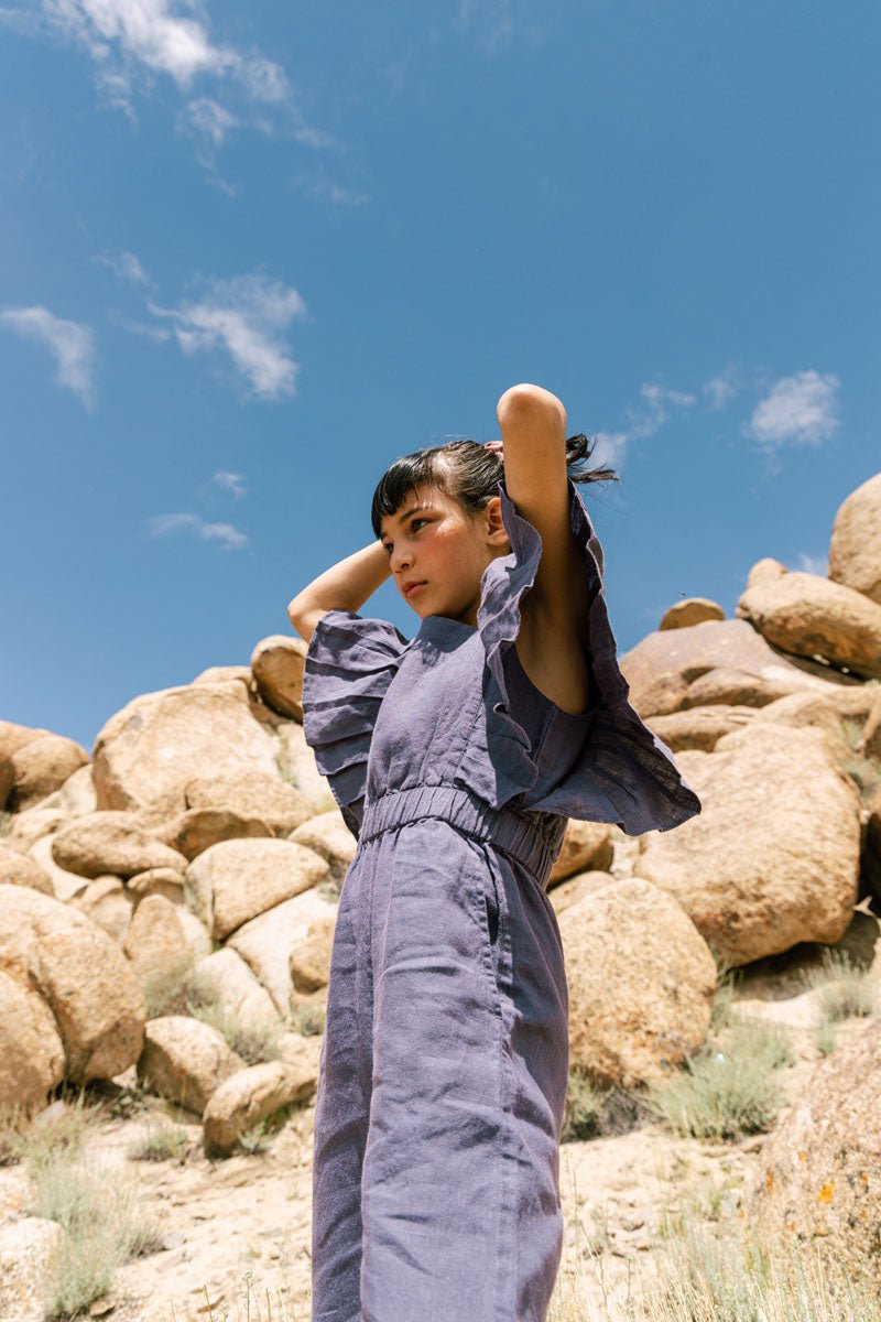 Ruffle jumpsuit - Chi Linen