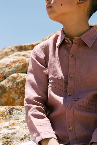 Pleated shirt & Trouser Co-ord set - Chi Linen
