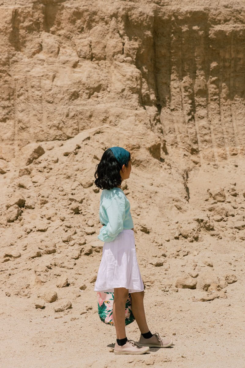 Box pleated skirt - Chi Linen