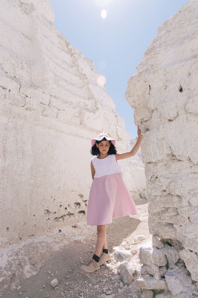 Pleated yoke frock - Chi Linen
