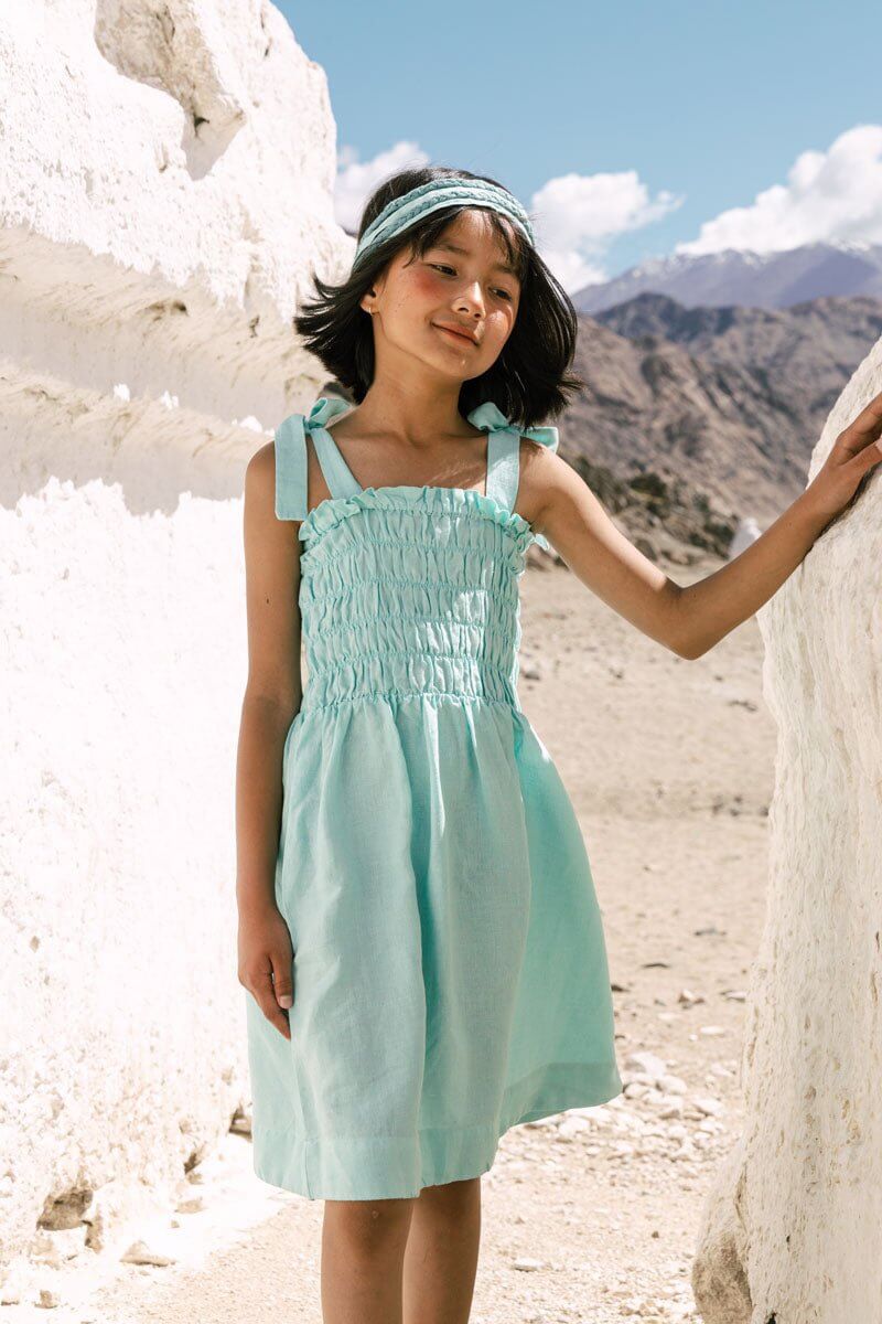 Elasticated yoke frock - Chi Linen