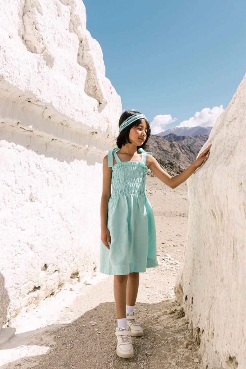 Elasticated yoke frock - Chi Linen