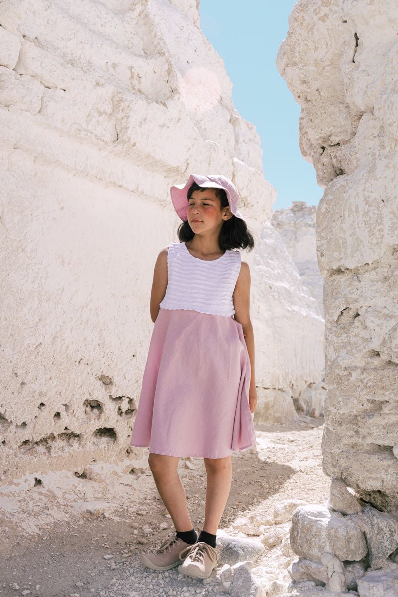 Pleated yoke frock - Chi Linen