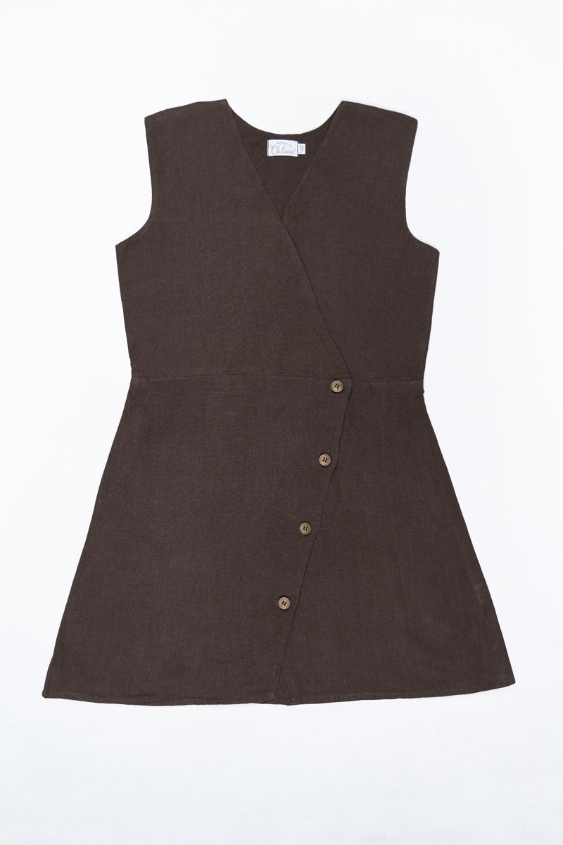 Cross overlap frock - Chi Linen