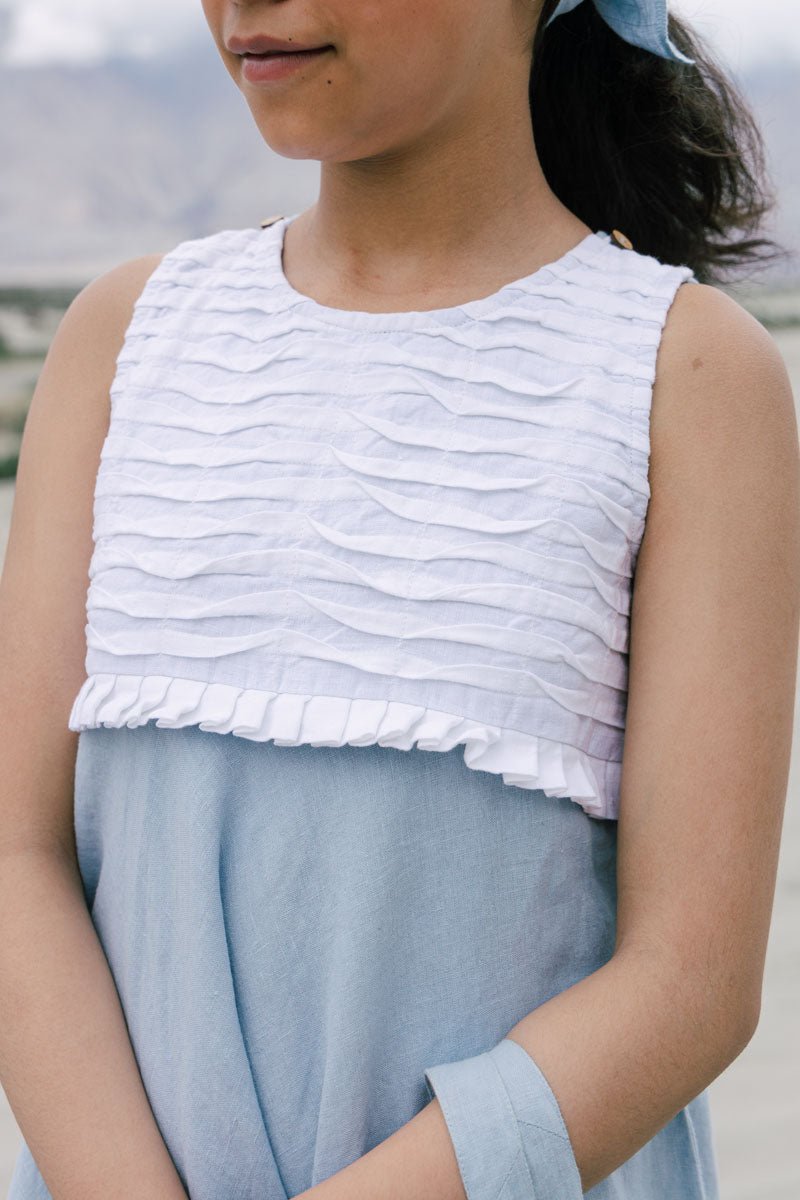 Pleated yoke frock - Chi Linen