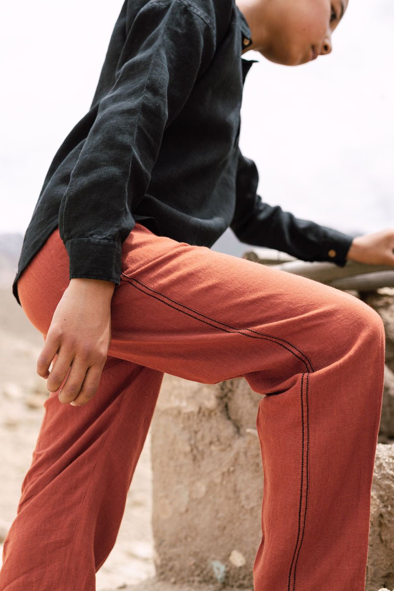 Running stitch trouser - Chi Linen