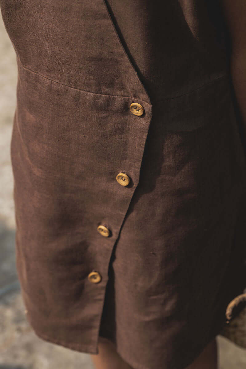 Cross overlap frock - Chi Linen
