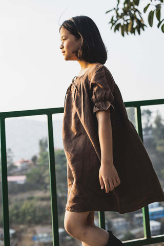Front drawstring frock - Chi Linen