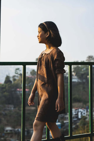 Front drawstring frock - Chi Linen