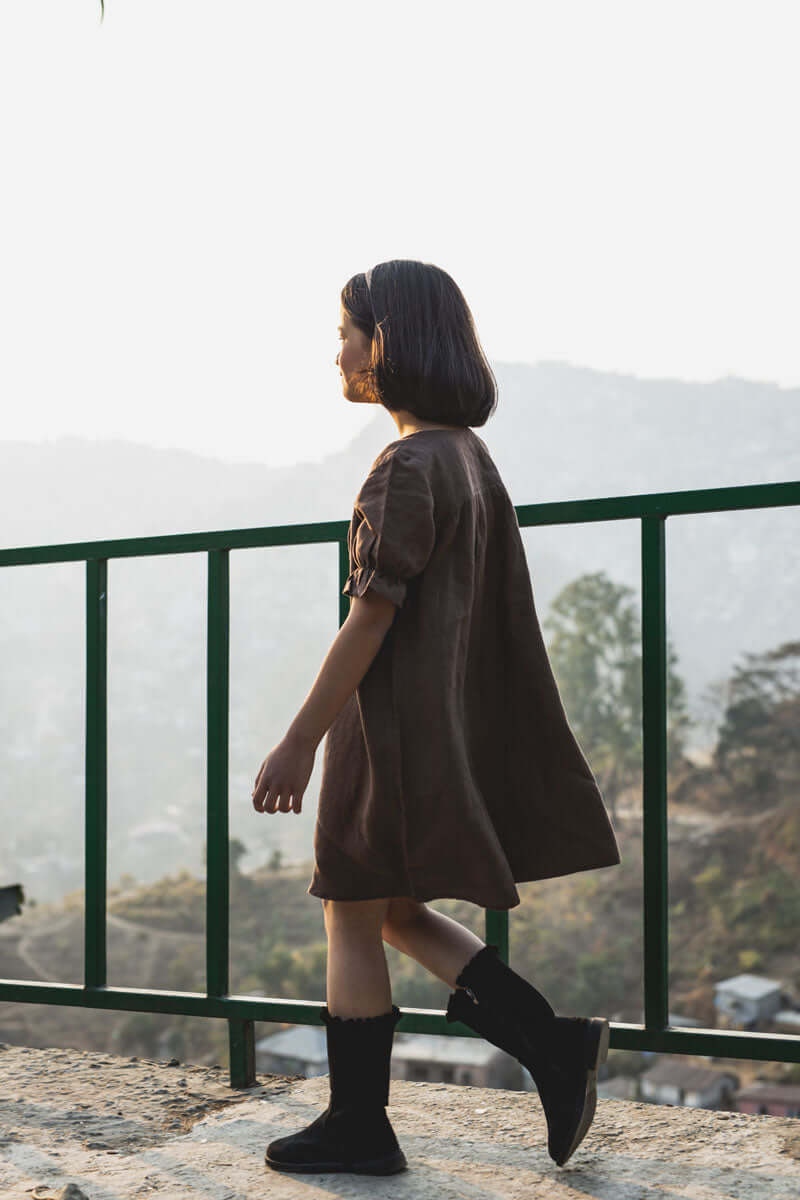 Front drawstring frock - Chi Linen