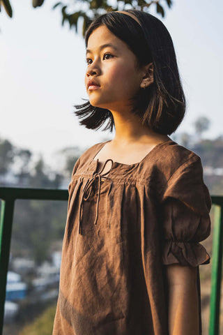 Front drawstring frock - Chi Linen