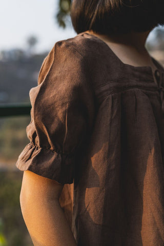 Front drawstring frock - Chi Linen