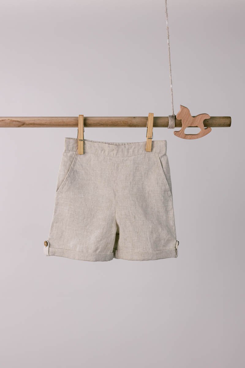Linen tie strap pleated co-ords set - Chi Linen