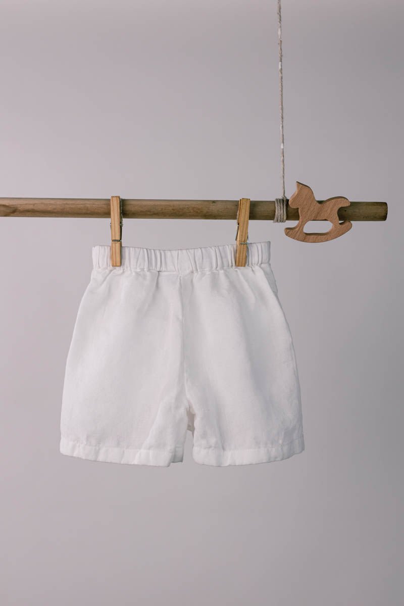 Peter-Pan Collar Top and Skorts Set - Chi Linen